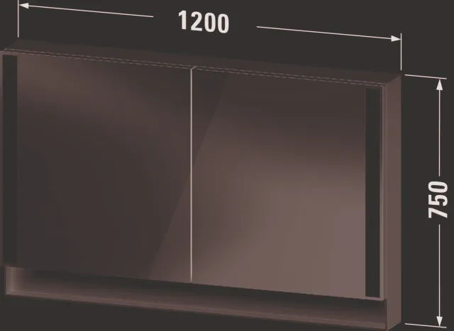 Duravit Spiegelschrank „Qatego“ 120 × 75 × 15,5 cm