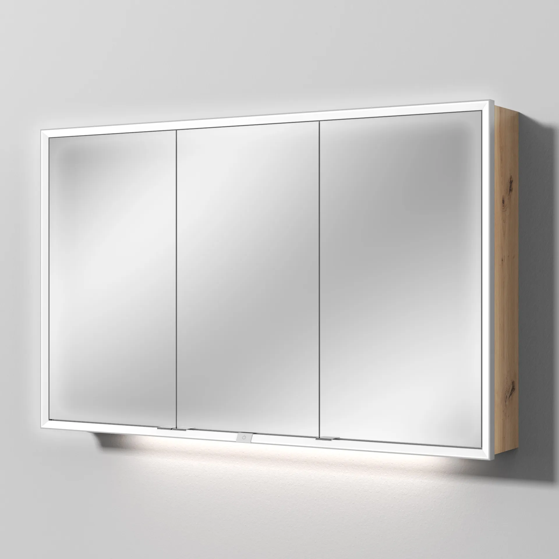 Sanipa Wandvorbau Spiegelschrank „Milo“ 1200 × 750 × 168 mm in Eiche Natural-Touch