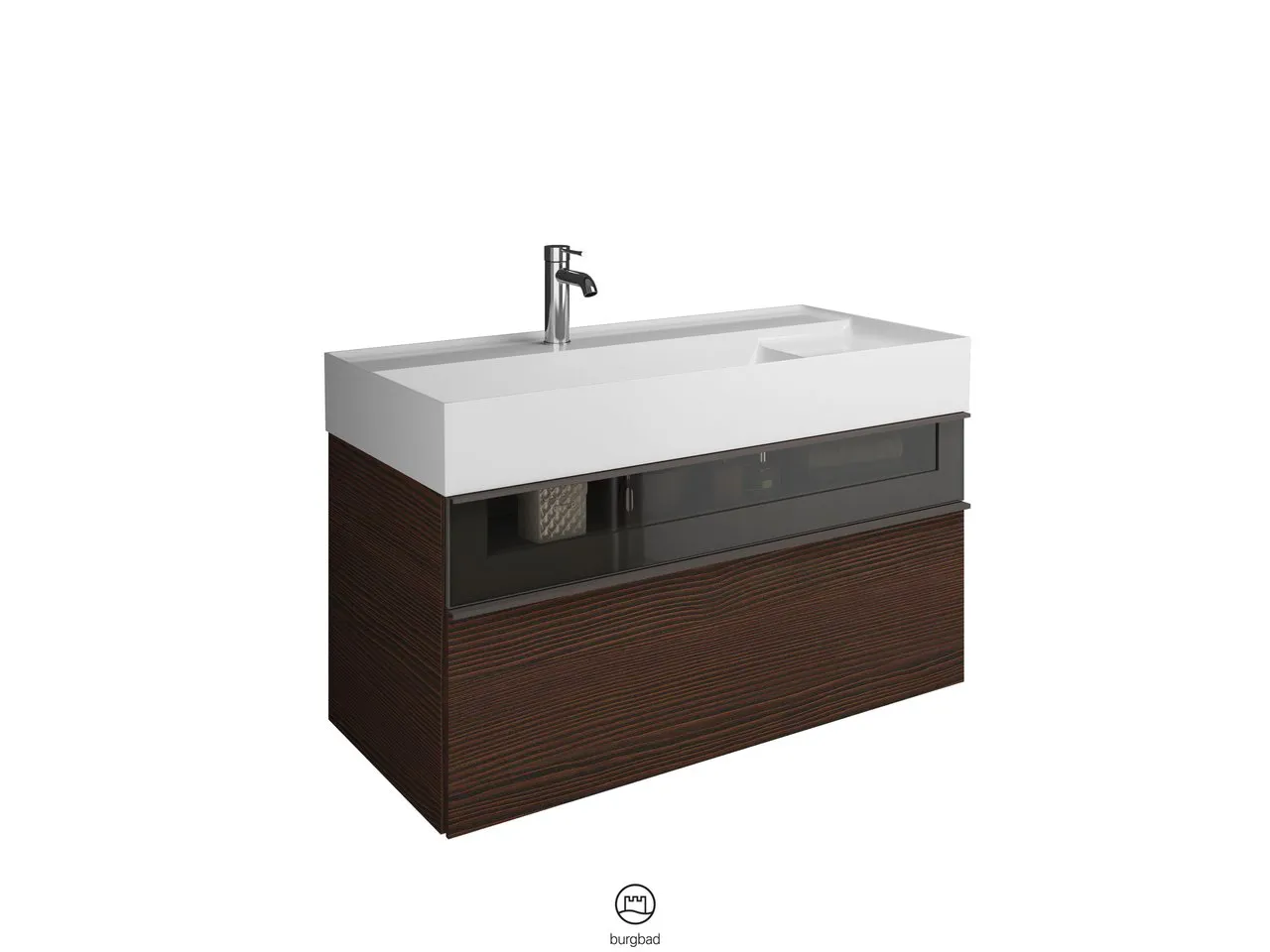 burgbad Yumo PG1 Mi-Waschtisch inkl. WTU (SFKL102), 470x1015x610 burgbad Yumo PG1 Mi-Waschtisch inkl. WTU (SFKL102), 470x1015x610