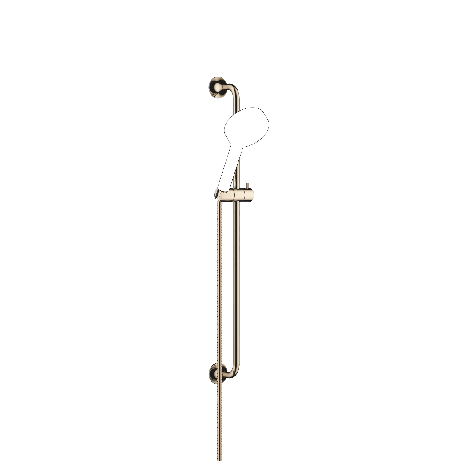 Dornbracht Duschgarnitur VAIA ohne Handbrause, 22kt Gold, Rosette Ø 60 mm, Stichmaß 800 mm, Metallschlauch 1700 mm mit Verdrehschutz