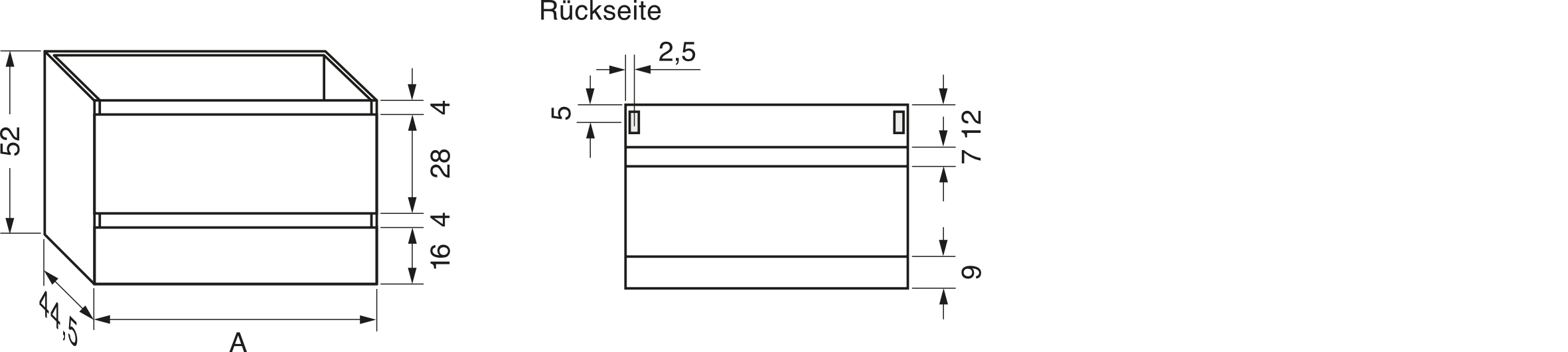 repaBAD Unterschrank Cube 45WP/ 60 cm