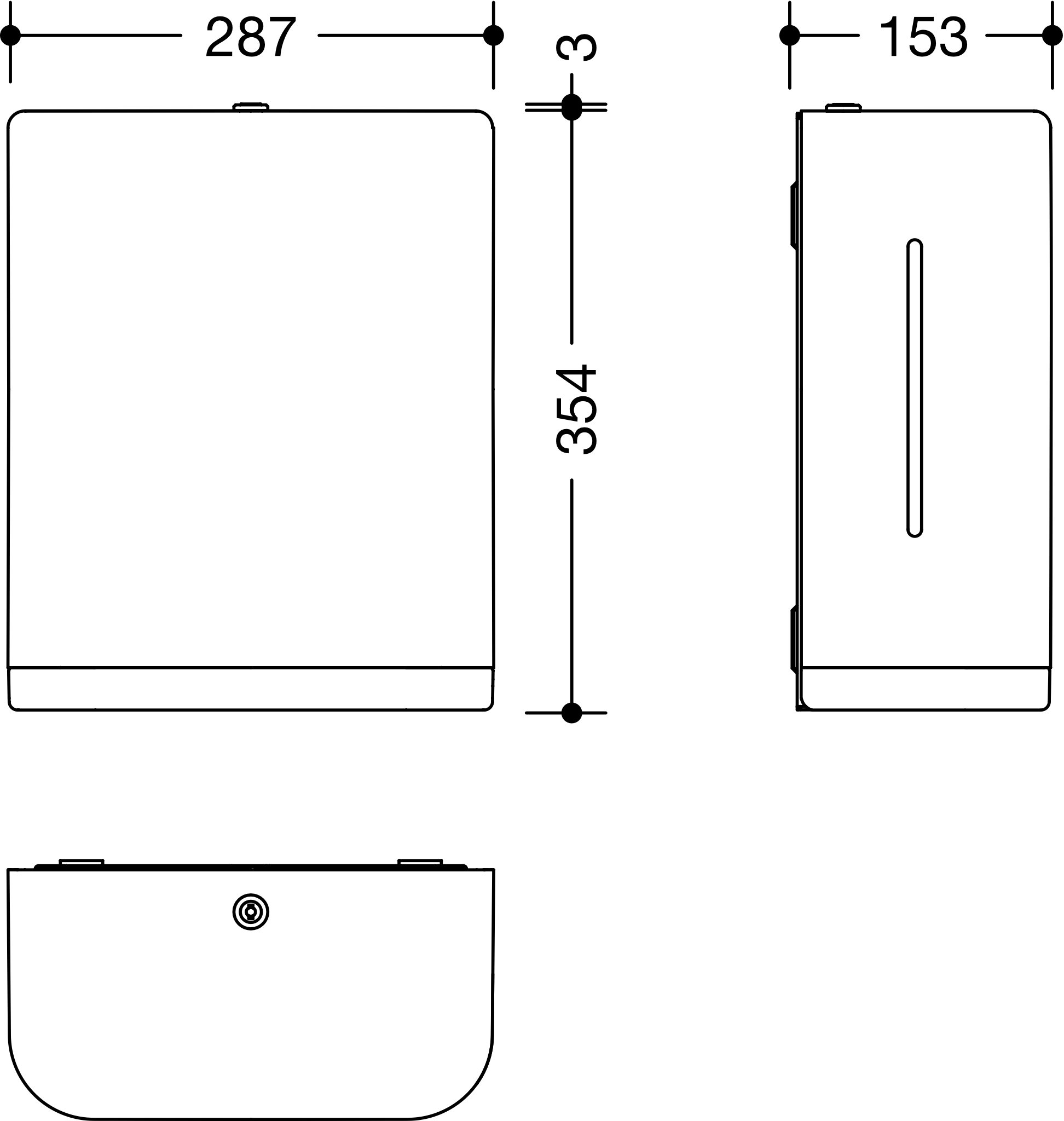 HEWI Papierhandtuchspender „Serie 477“ 28,7 × 15,3 × 35,4 cm