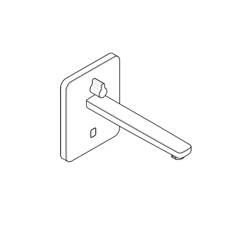 ZENTA-E UP-Wandarmatur, Eckig mit Mischhebel, 240mm Auslauf chrom