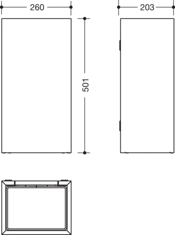 Papierabfallbehälter, Edelstahl, spiegelpoliert, Fassungsvermögen ca. 25 Liter, Breite 260 mm, Höhe 501 mm, Tiefe 203 mm