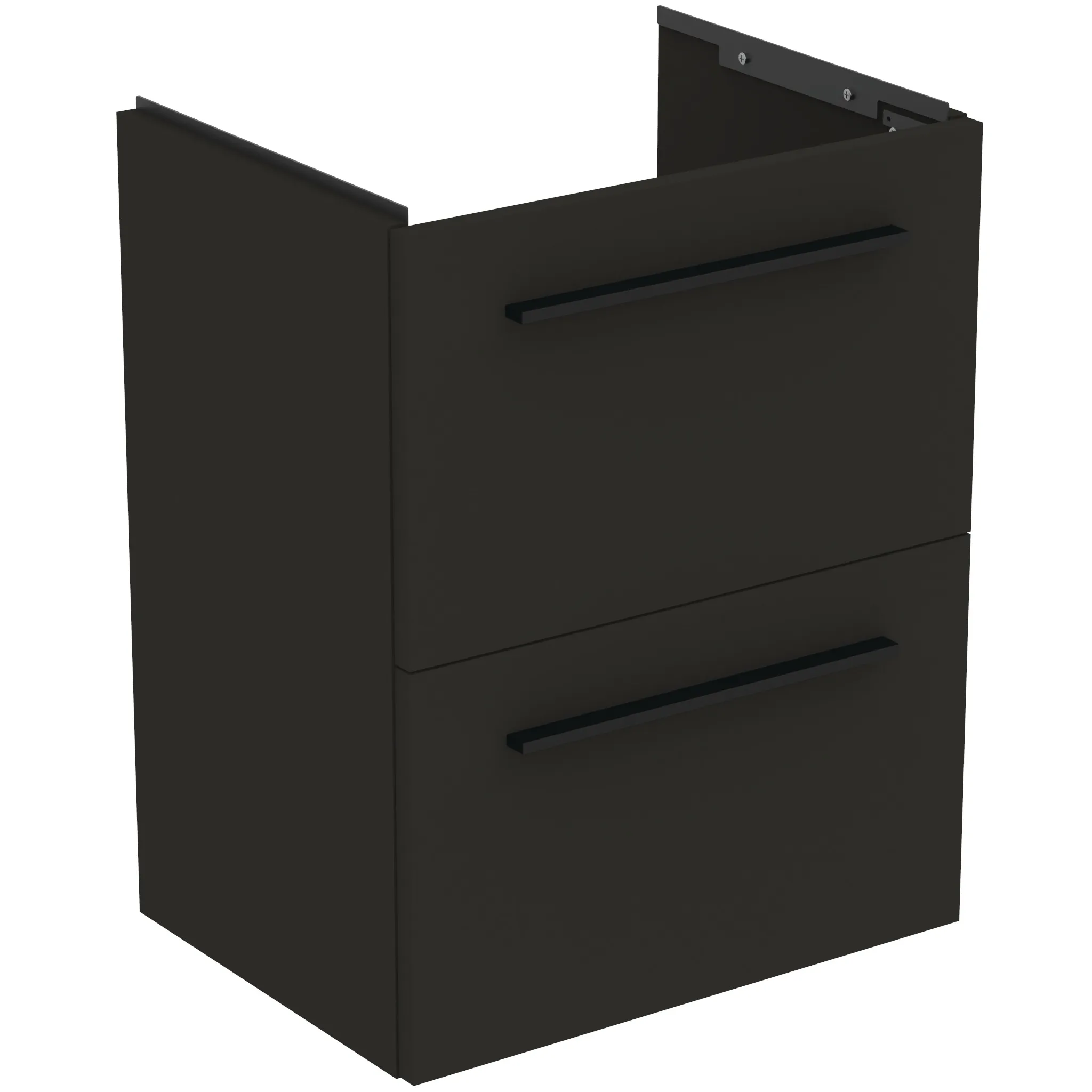 Ideal Standard Möbelwaschtischunterschrank i.life S 2 Auszüge 500x375x630mm Carbongrau matt Ideal Standard Möbelwaschtischunterschrank i.life S 2 Auszüge 500x375x630mm Carbongrau matt