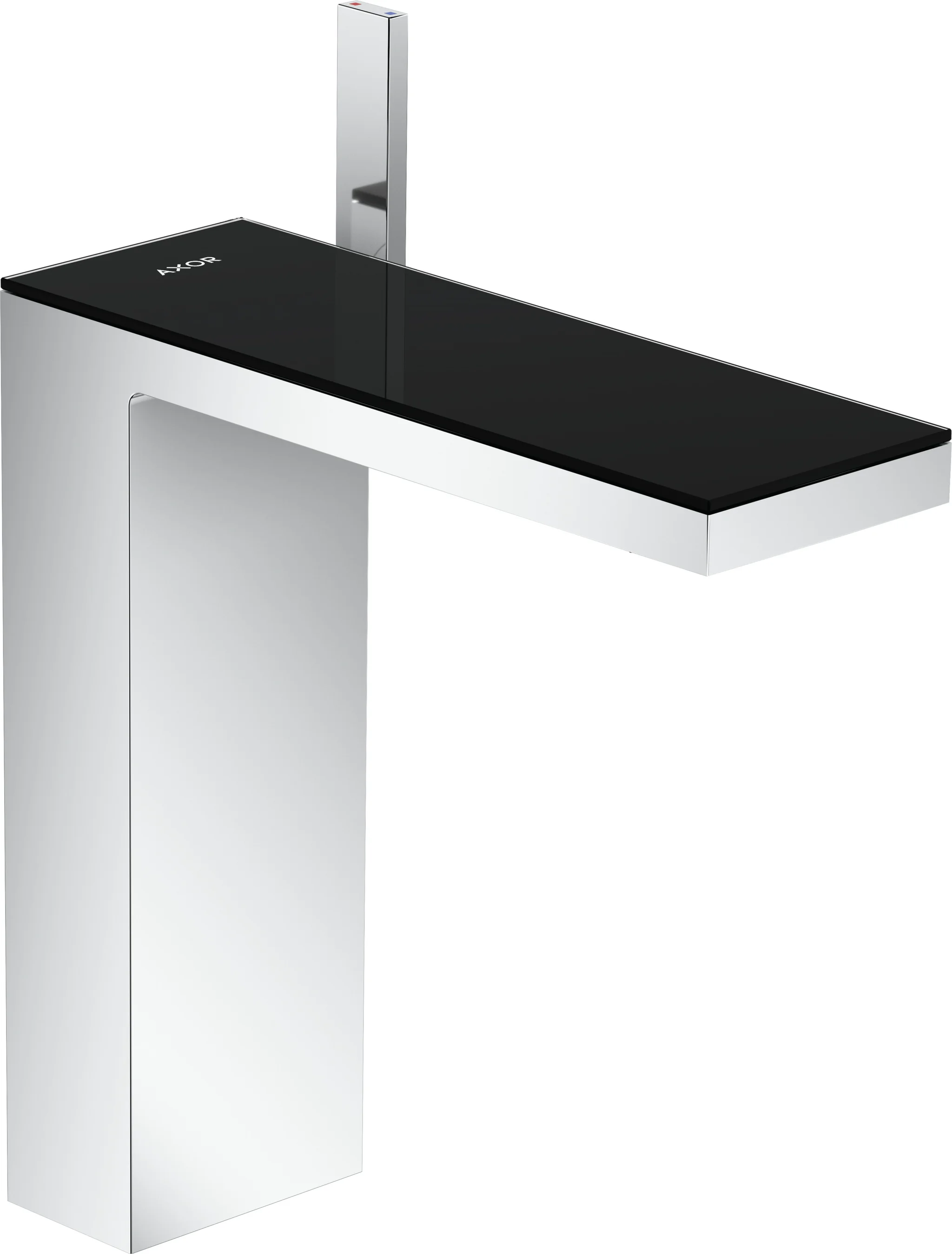 Hansgrohe AXOR MyEdition Einhebel-Waschtischmischer 47020XXX schwarz/chrom, Ausladung 196 mm, Auslaufhöhe 225 mm, ComfortZone 230, PowderRain Strahlart, max. Durchflussmenge 5 l/min