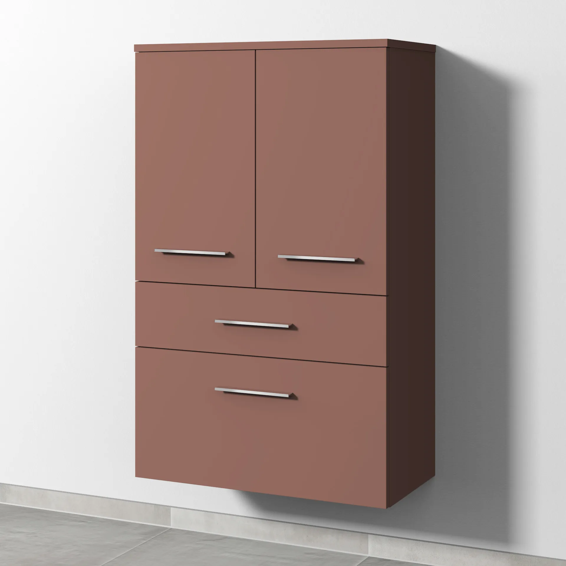 Sanipa Mittelschrank „2morrow“ 700 × 1105 × 350 mm in Wine-Red