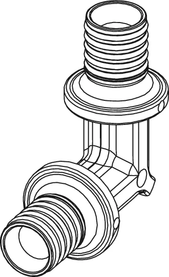 TECEflex Winkelkupplung 90 Grad Dimension 16 × 16, PPSU TECEflex Winkelkupplung 90 Grad Dimension 16 × 16, PPSU