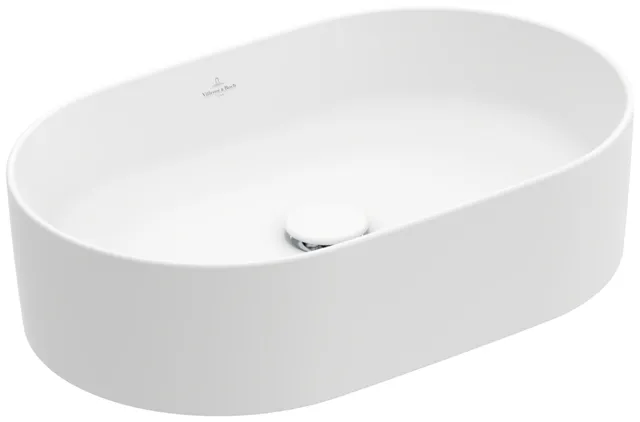 Villeroy & Boch Aufsatzwaschtisch „Collaro“ 560 × 360 × 145 mm in Stone White, mit CeramicPlus Villeroy & Boch Aufsatzwaschtisch „Collaro“ 560 × 360 × 145 mm in Stone White, mit CeramicPlus