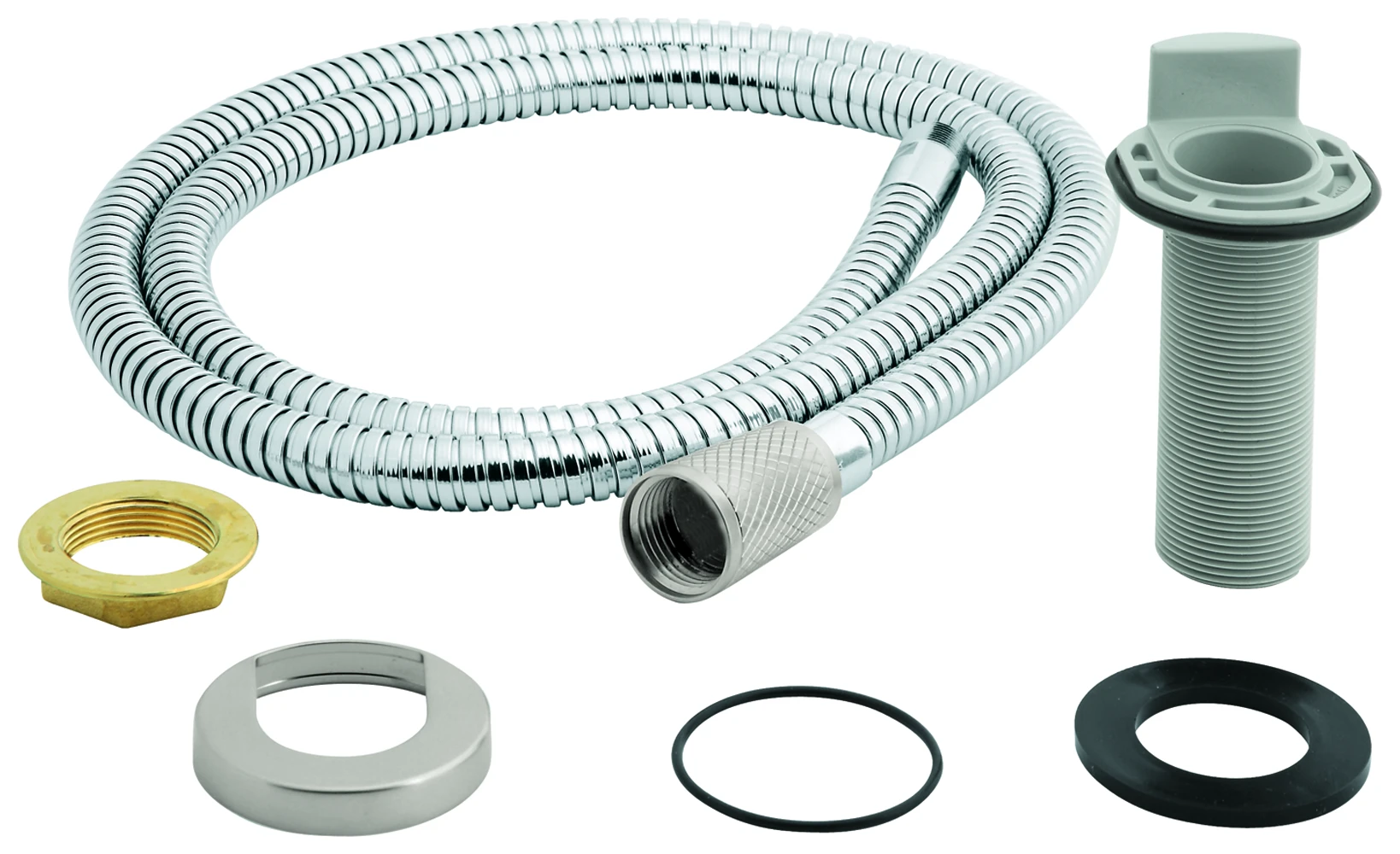 Schlauchdurchführung 46730, für Küchen-Einhandmischer mit Seitenbrause, inklusive Brauseschlauch, chrom