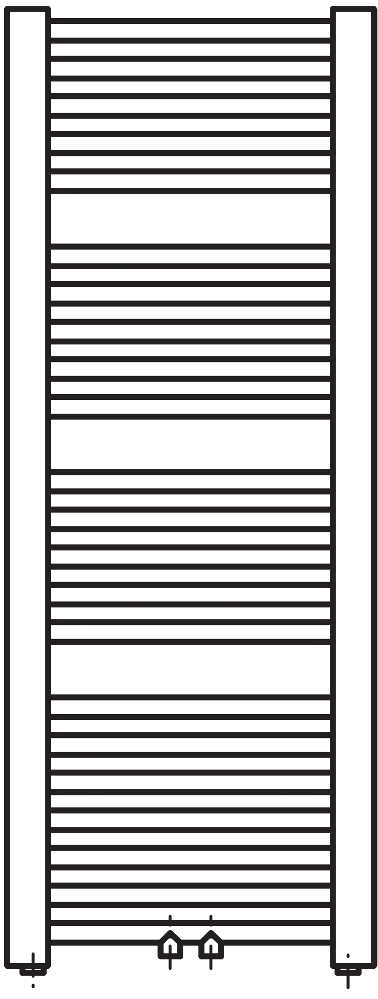 Arbonia Design-Heizkörper „Bagnolino®-50“ 74,9 × 117,2 cm in Weiß (RAL 9016)