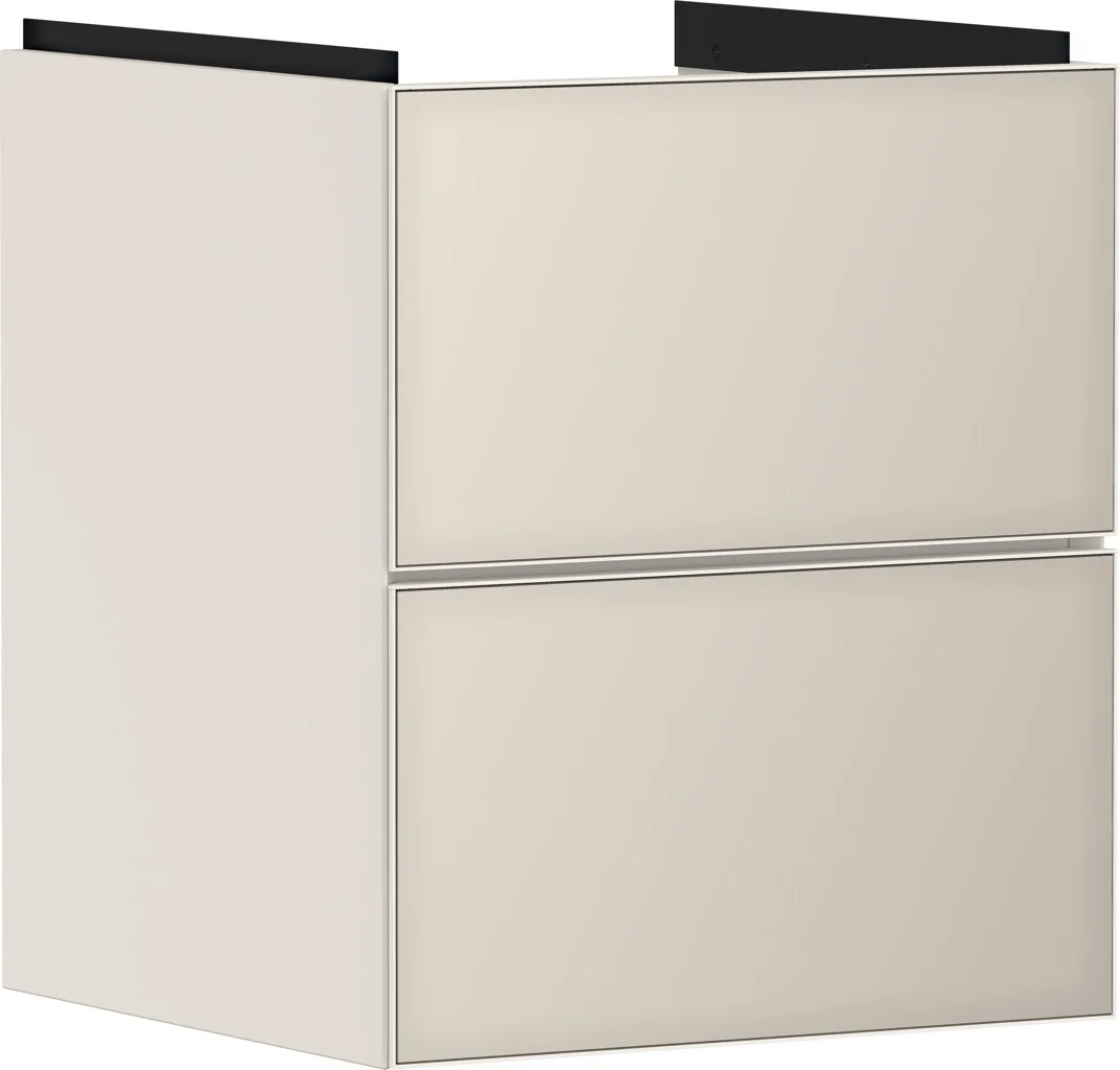 Hansgrohe Xevolos E Waschtischunterschrank Sandbeige Matt 480/475 mm mit 2 Schubkästen, grifflos, SoftClose, vormontiert Hansgrohe Xevolos E Waschtischunterschrank Sandbeige Matt 480/475 mm mit 2 Schubkästen, grifflos, SoftClose, vormontiert