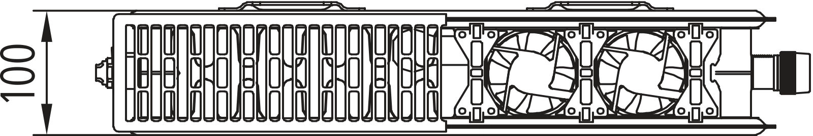 Kermi Wärmepumpen-Design-Flachheizkörper „x-flair Profil-Vplus“ 60 × 50 cm in Weiß