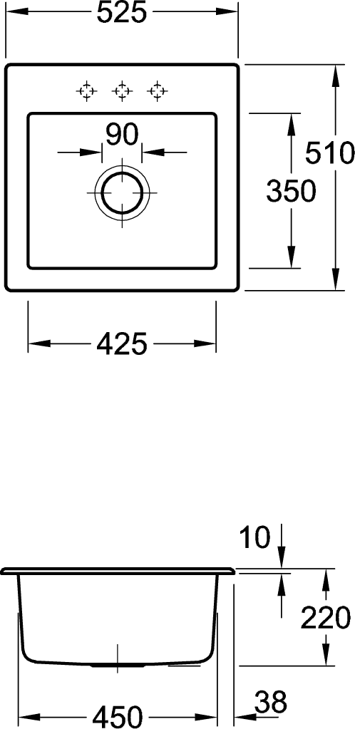 Villeroy & Boch Subway 80 U 900-1 Küche Spülen