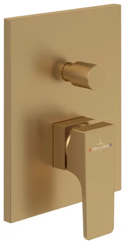 Einhand-Unterputz-Armatur „Architectura Square“ 5,4 cm in Brushed Gold Einhand-Unterputz-Armatur „Architectura Square“ 5,4 cm in Brushed Gold