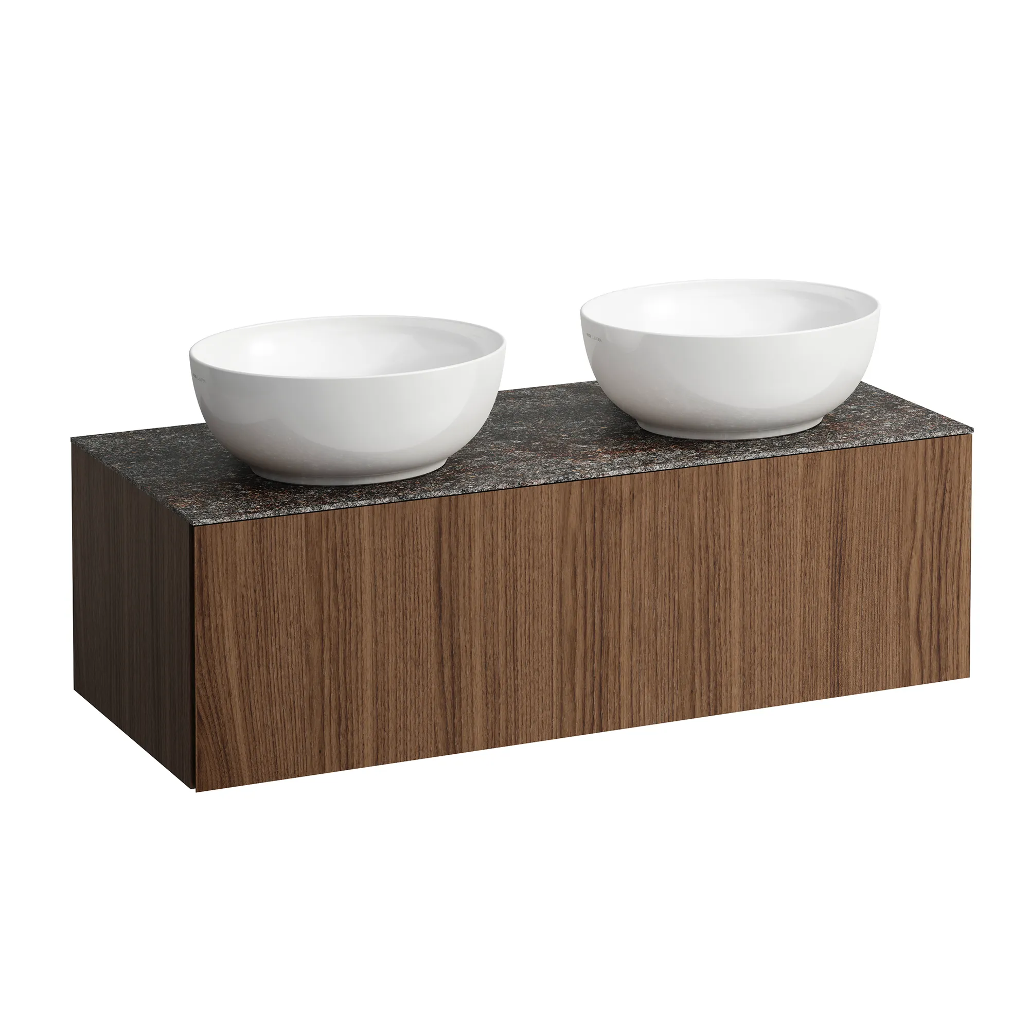 Schubladenelement (Waschtischunterbau+Waschtischplatte) ILBAGNOALESSI 500x1200x370 1 Schublade integrierte versteckte Griffe seitlich Vollauszug Soft-Close Ausschnitt links und rechts Marrone Naturale Top passend zu Waschtisch H818975/6 Weiß matt Schubladenelement (Waschtischunterbau+Waschtischplatte) ILBAGNOALESSI 500x1200x370 1 Schublade integrierte versteckte Griffe seitlich Vollauszug Soft-Close Ausschnitt links und rechts Marrone Naturale Top passend zu Waschtisch H818975/6 Weiß matt