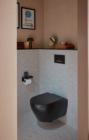 Wand-Tiefspül-WC DirectFlush „Subway 2.0“ 37 × 36,5 × 56 cm in Ebony, ohne Spülrand Wand-Tiefspül-WC DirectFlush „Subway 2.0“ 37 × 36,5 × 56 cm in Ebony, ohne Spülrand