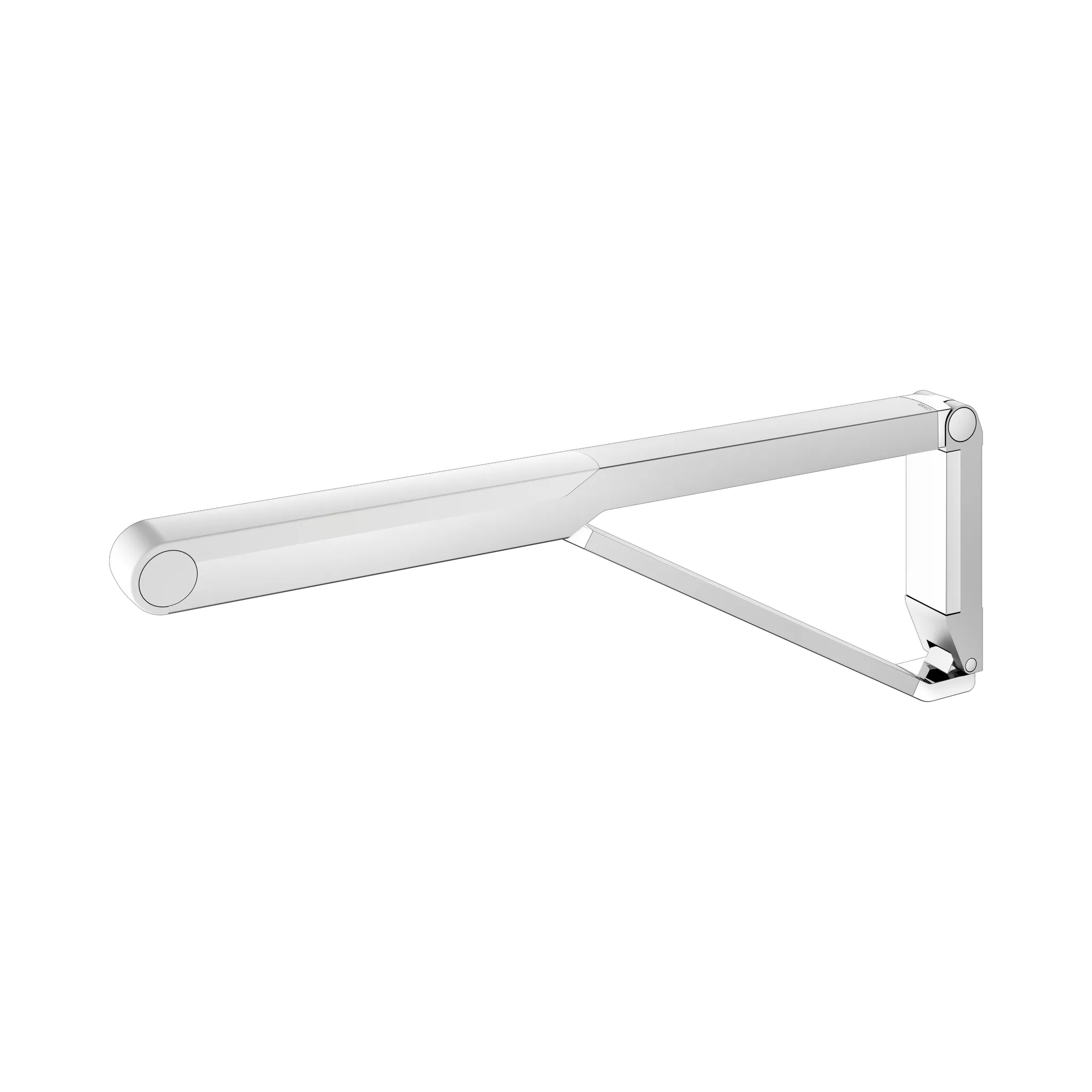 AXESS Stützklappgriff WC 700 mm silber-eloxiert/weiß AXESS Stützklappgriff WC 700 mm silber-eloxiert/weiß