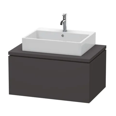 Duravit Waschtischunterschrank wandhängend „L-Cube“ 82 × 40 × 54,7 cm Graphit Supermatt Duravit Waschtischunterschrank wandhängend „L-Cube“ 82 × 40 × 54,7 cm Graphit Supermatt