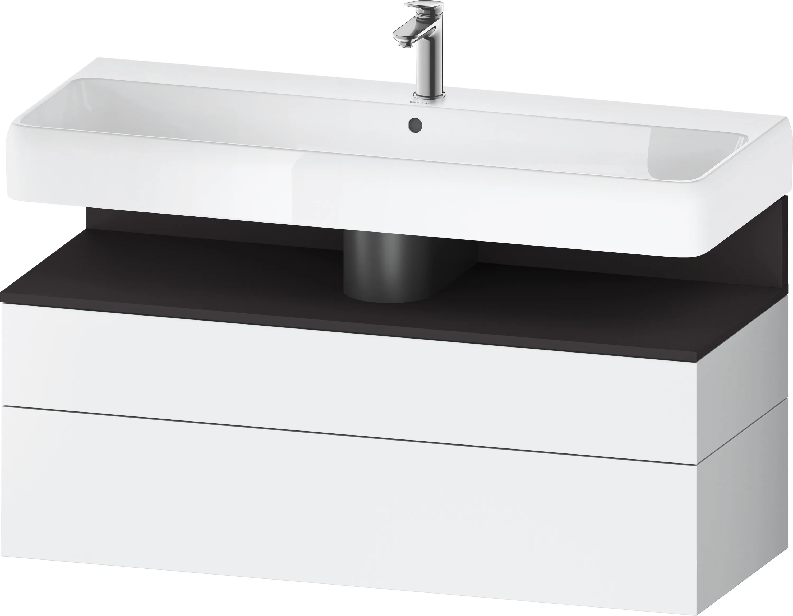 Duravit Waschtischunterschrank wandhängend „Qatego“ 119 × 59 × 47 cm, mit Beleuchtung
