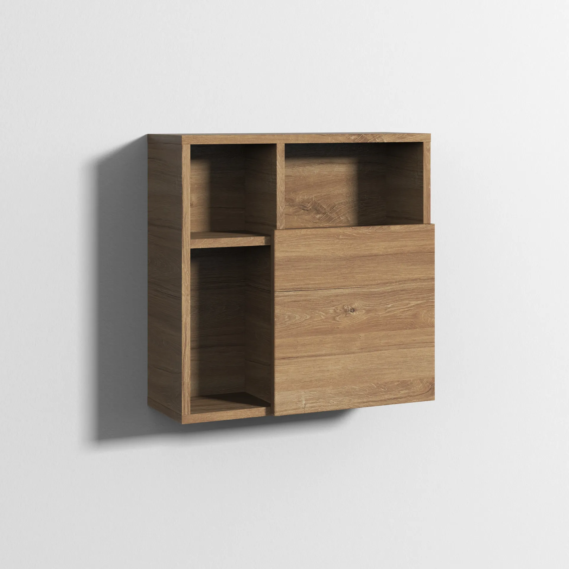 Sanipa Würfelschrank „3way“ 510 × 510 × 197 mm in Eiche Kansas, rechts Sanipa Würfelschrank „3way“ 510 × 510 × 197 mm in Eiche Kansas, rechts