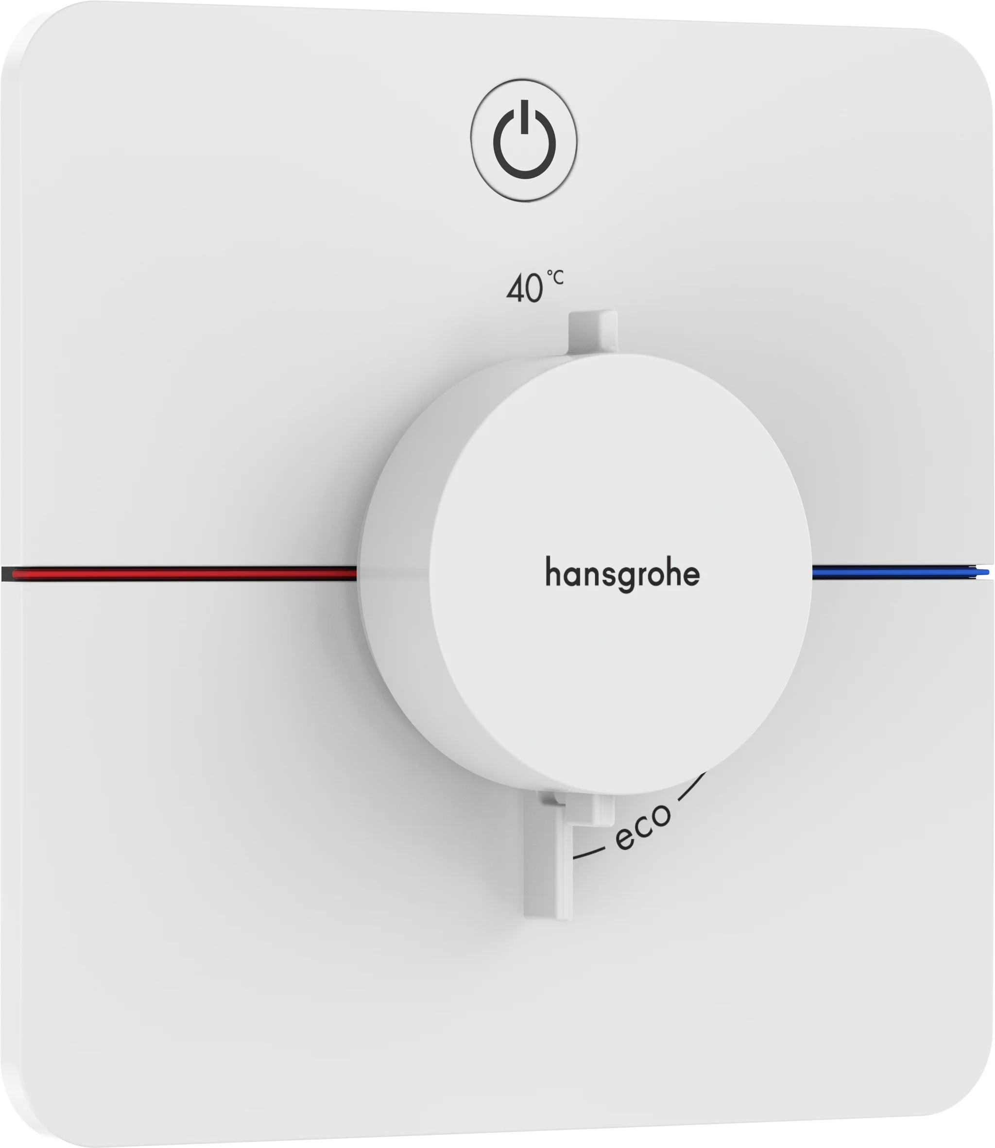 Hansgrohe ShowerSelect Comfort Q Thermostat Unterputz, Mattweiß, 1 Verbraucher, flache Rosette, einfache Installation