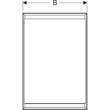 Geberit Spiegelschrank „One“ 60 × 15 cm in Aluminium eloxiert