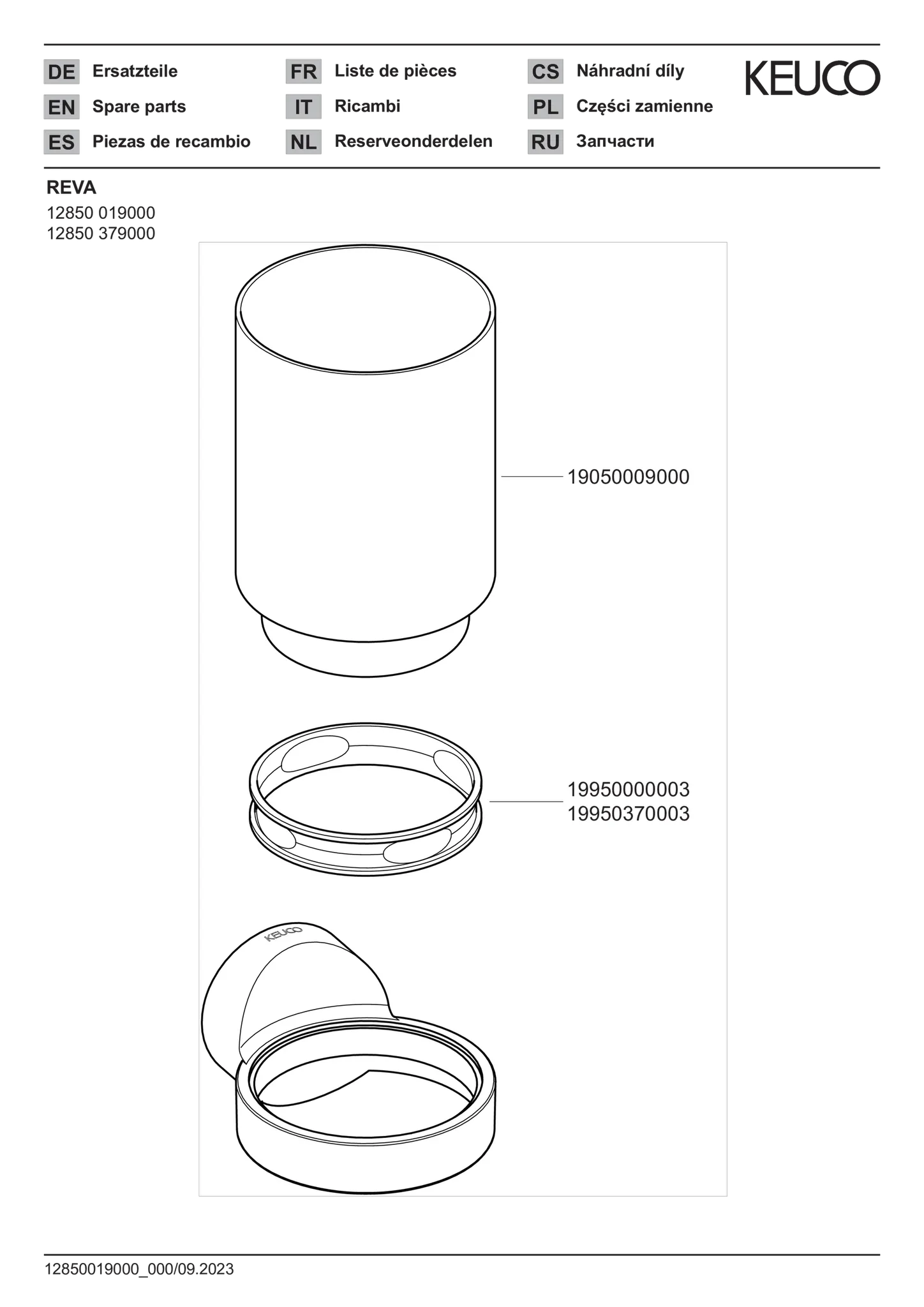 Collection REVA Glashalter mit Echtkristall-Glas schwarz matt Collection REVA Glashalter mit Echtkristall-Glas schwarz matt