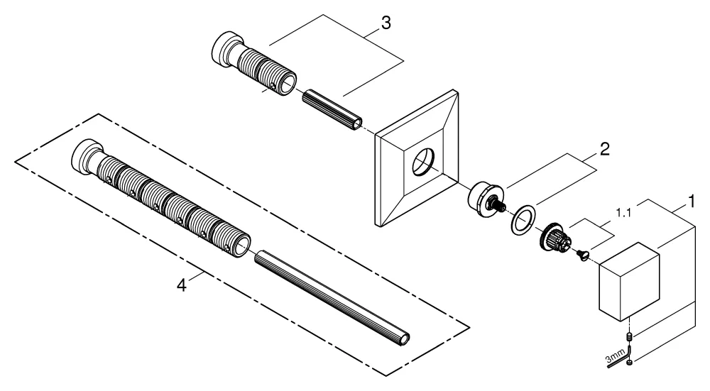 Grohe Allure Brilliant UP-Ventil Oberbau für 29 032, chrom Grohe Allure Brilliant UP-Ventil Oberbau für 29 032, chrom
