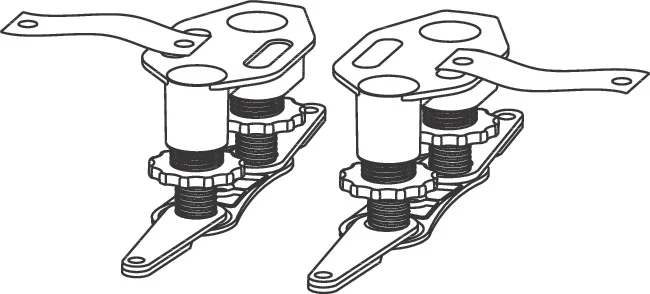 Hansgrohe RainDrain Einbaufüße komplett - variable Montagefüße (2 Stück)