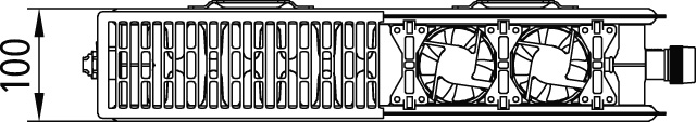 Kermi Wärmepumpen-Flachheizkörper „x-flair“ 40 × 90 cm in Ivory