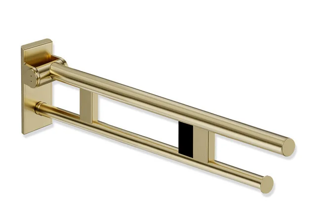 HEWI Stützklappgriff Duo, Design A, Edelstahl PVD, 700 mm Ausladung, rechts HEWI Stützklappgriff Duo, Design A, Edelstahl PVD, 700 mm Ausladung, rechts