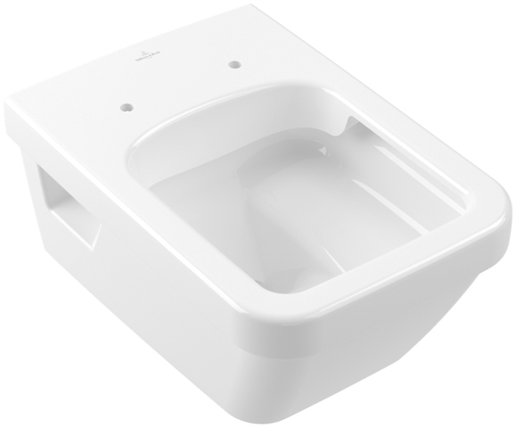 Tiefspül-WC spülrandlos Architectura 5685R0, 370 x 530 x 316 mm, Rechteck, wandhängend, Abgang waagerecht, Weiß Alpin