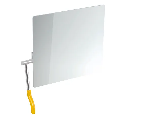 HEWI Kippspiegel „Serie 802 LifeSystem“ 72,5 × 74,1 cm in Senfgelb HEWI Kippspiegel „Serie 802 LifeSystem“ 72,5 × 74,1 cm in Senfgelb