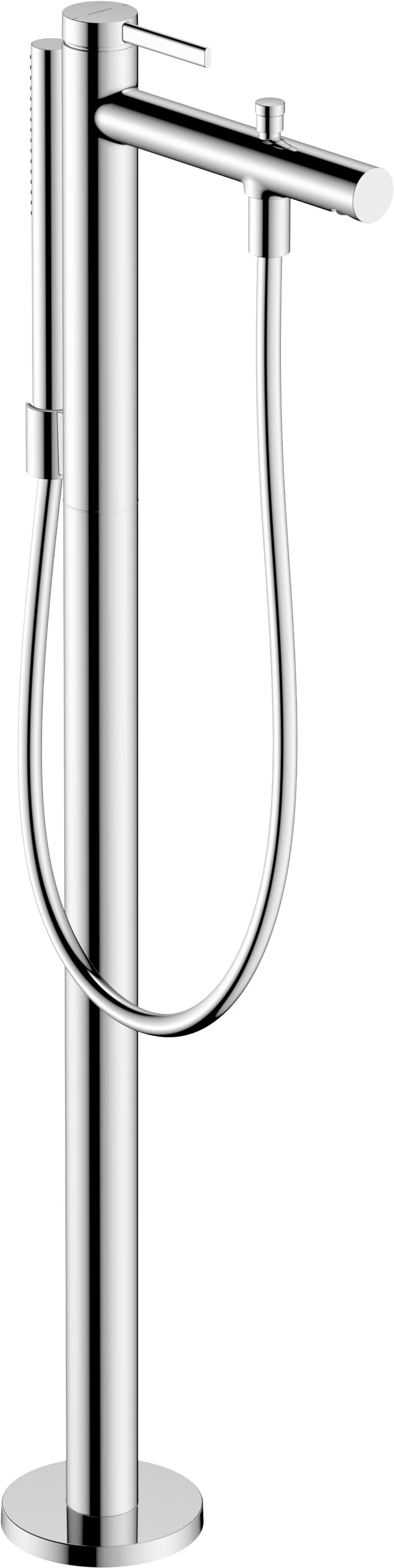 Hansgrohe Zesis S Einhebel-Wannenmischer bodenstehend Chrom, Ausladung 208 mm, Normalstrahl, PowderRain-Handbrause, max. Durchfluss 21 l/min Hansgrohe Zesis S Einhebel-Wannenmischer bodenstehend Chrom, Ausladung 208 mm, Normalstrahl, PowderRain-Handbrause, max. Durchfluss 21 l/min