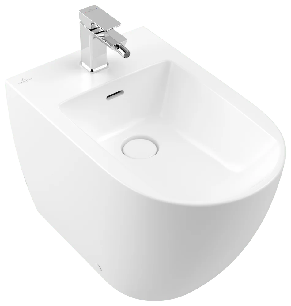 Villeroy & Boch Bidet Subway 3.0, oval, Stone White CeramicPlus, 400 x 370 x 600 mm, bodenstehend