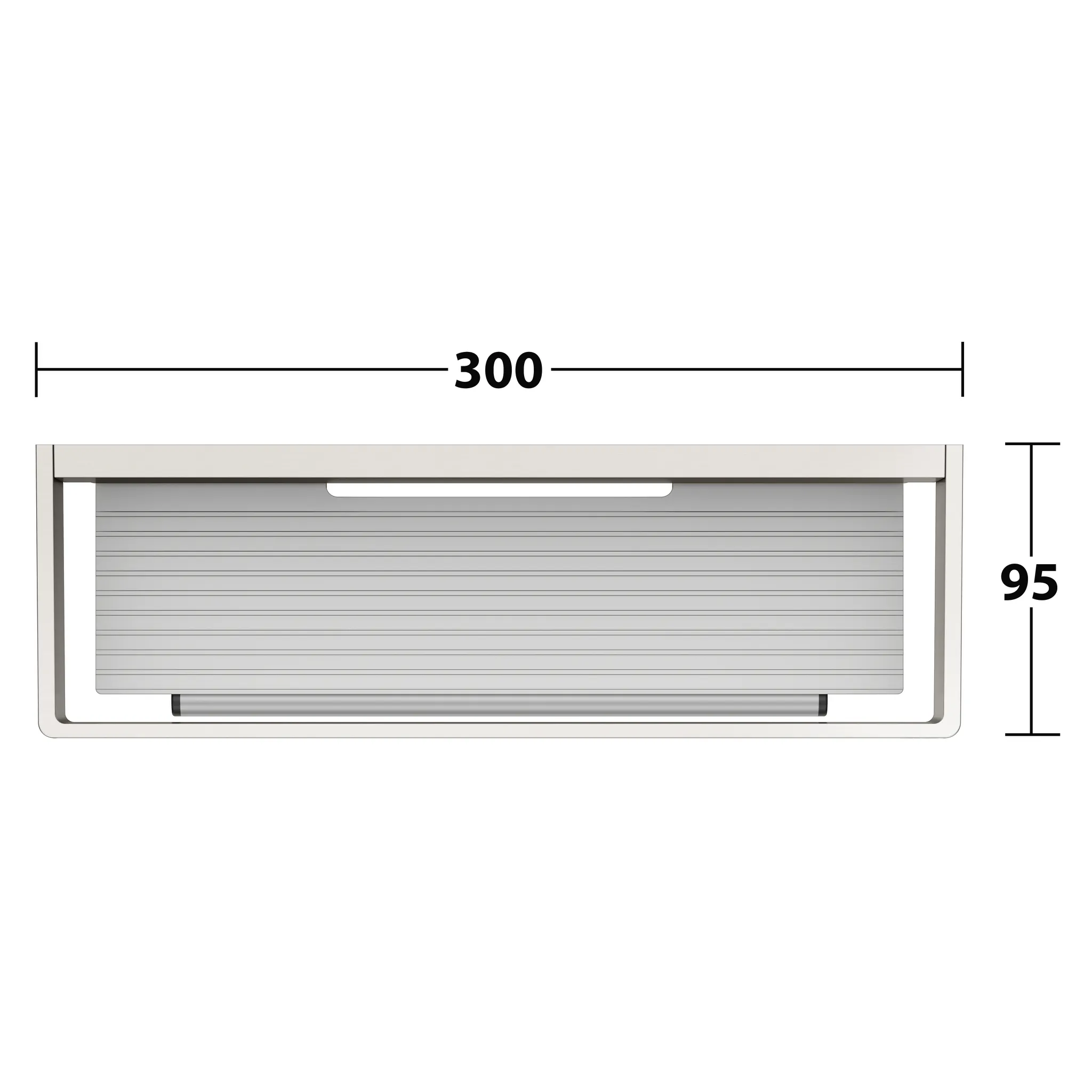 Edition 11 11159050000 Duschkorb mit Glasabzieher silber-eloxiert/Nickel geb.