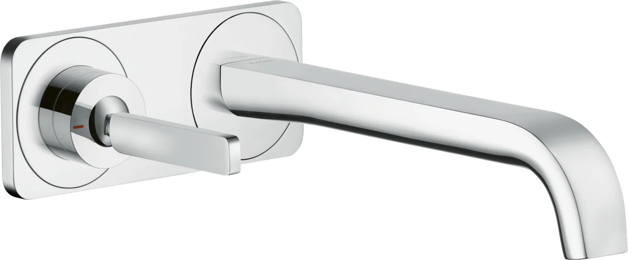 Hansgrohe AXOR Citterio E Einhebel-Waschtischmischer Unterputz, Chrom, Ausladung 221 mm, Pingriff, Laminarstrahl, max. Durchfluss 5 l/min