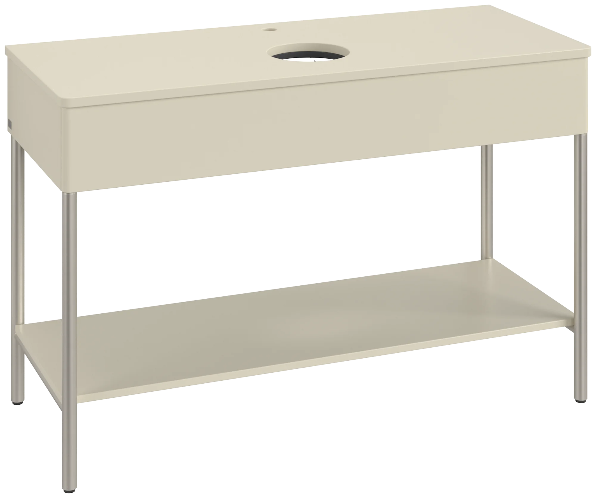 Villeroy & Boch Waschbeckenunterschrank Artis K65050, Silk Grey Matt Lacquer, 1.200 x 782 x 500 mm, Push-to-open Funktion, mit Metallgestell