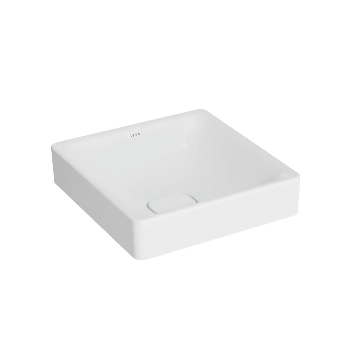 VitrA New Metropole Aufsatzschale freistehend quadratisch 40 cm ohne Überlaufschlitz Edelweiß mit Oberflächenveredelung VitrA Clean