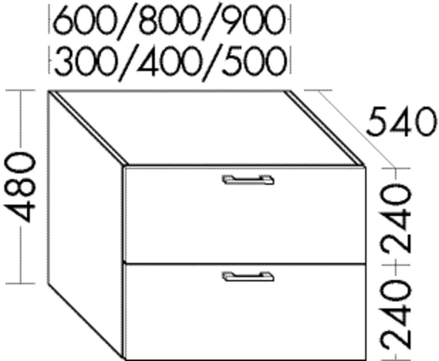 burgbad Hochschrank „Sys30“ 340 × 480 × 580 mm in Weiß Matt