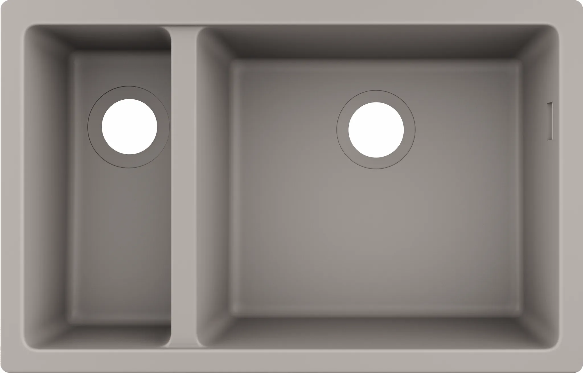 Hansgrohe S51 S510-U635 Unterbauspüle 180⁄450, Betongrau Hansgrohe S51 S510-U635 Unterbauspüle 180⁄450, Betongrau