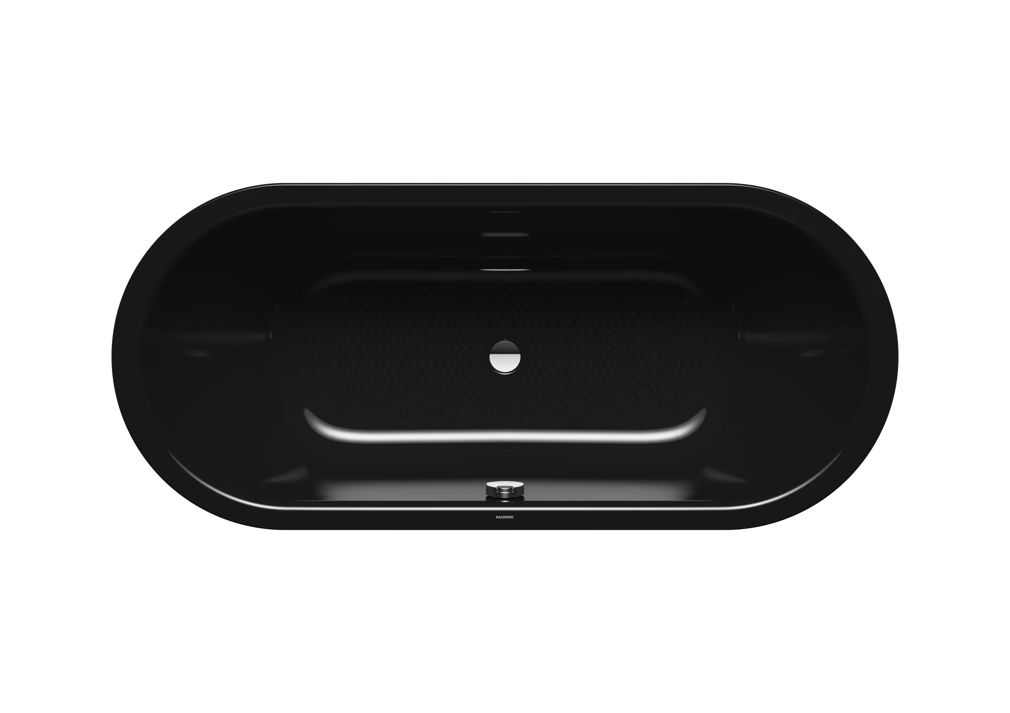 Kaldewei CLASSIC DUO OVAL Badewanne, schwarz, Perl-Effekt, Vollantislip, 1800x800 mm