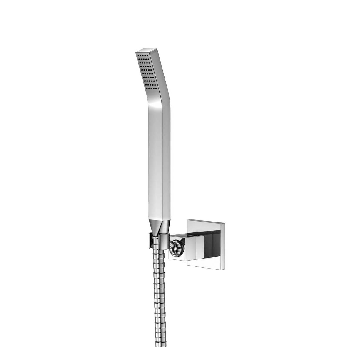Serie 120 Stabhandbrause, Wandhalter und Metallbrauseschlauch 150 cm chrom Serie 120 Stabhandbrause, Wandhalter und Metallbrauseschlauch 150 cm chrom