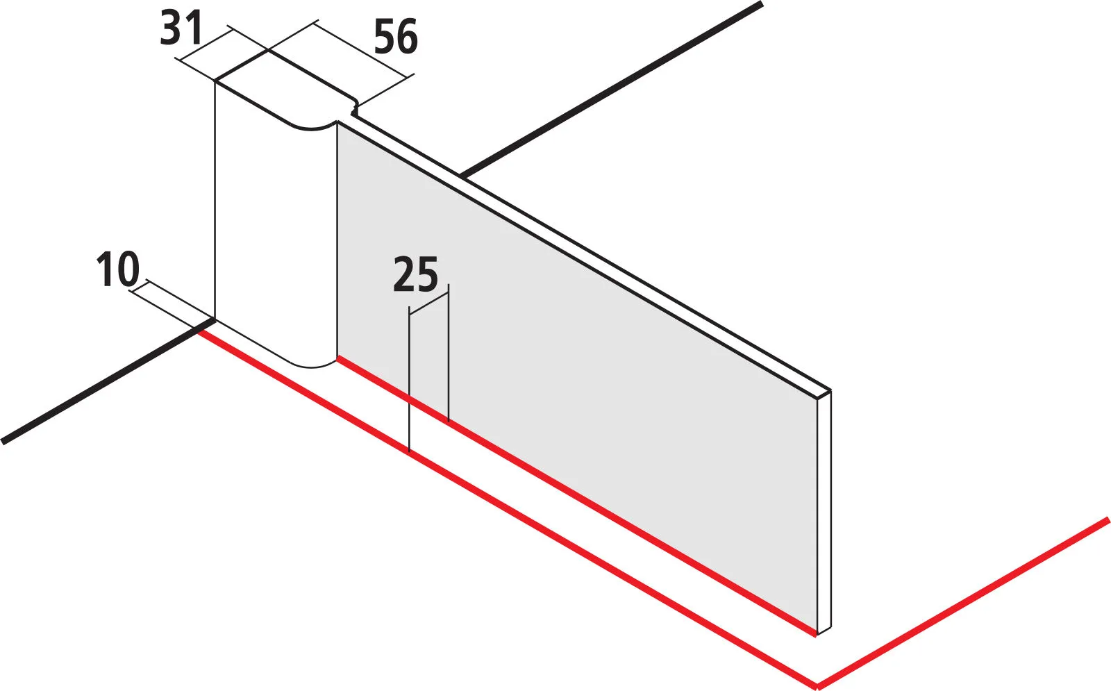 Kermi Duschdesign Walk-In-Duschkabine WALK-IN Wall „PASA XP“ Glas Klar, Profile Silber Mattglanz, BV: 720 - 750 mm WE: 730 - 760 mm H: 1850 mm