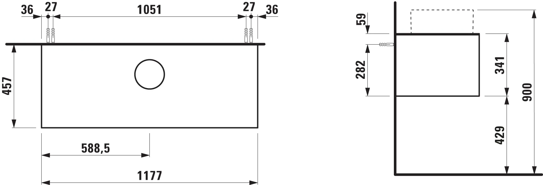Laufen Waschtischunterbau SONAR 457x1177x341, Kupfer/Nero Marquina Laufen Waschtischunterbau SONAR 457x1177x341, Kupfer/Nero Marquina