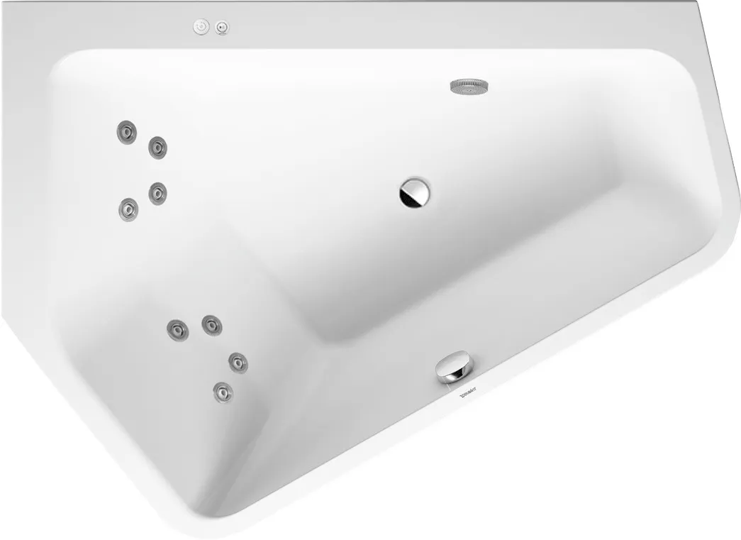 Duravit Whirlwanne „Paiova 5“ fünfeck 1770 × 1300 mm, links mit Jet-System, in Weiß Ausführung: links / Größe: 177 × 130 cm / Whirlsystem: mit Jet-System Duravit Whirlwanne „Paiova 5“ fünfeck 1770 × 1300 mm, links mit Jet-System, in Weiß Ausführung: links / Größe: 177 × 130 cm / Whirlsystem: mit Jet-System