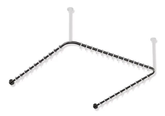 Vorhangstange des Systems 900, Edelstahl, PVD, Achsmaß 1187 x 1175 x 1187 mm, kürzbar, D: 25 mm, mit 34 Vorhangringen aus POM, in Farbe CK (messing glänzend) Vorhangstange des Systems 900, Edelstahl, PVD, Achsmaß 1187 x 1175 x 1187 mm, kürzbar, D: 25 mm, mit 34 Vorhangringen aus POM, in Farbe CK (messing glänzend)