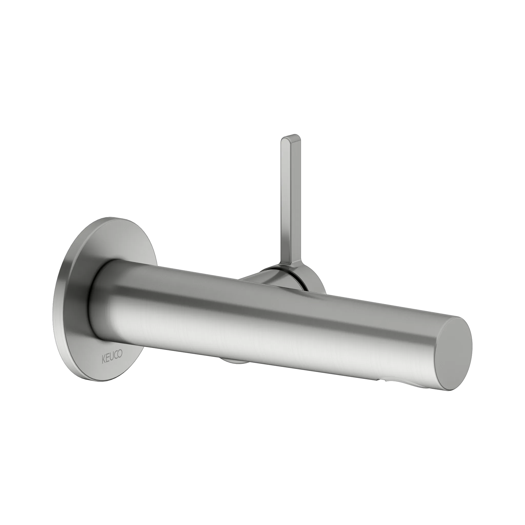 KEUCO EDITION 400 Einhebel-Waschtischmischer Unterputz 1 Loch für Wandmontage Ausladung 165 mm Edelstahl-finish