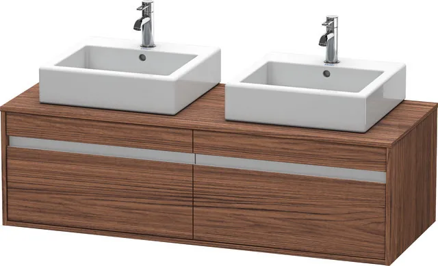 Duravit Waschtischunterschrank wandhängend „Ketho“ 140 × 42,6 × 55 cm Nussbaum Dunkel Duravit Waschtischunterschrank wandhängend „Ketho“ 140 × 42,6 × 55 cm Nussbaum Dunkel
